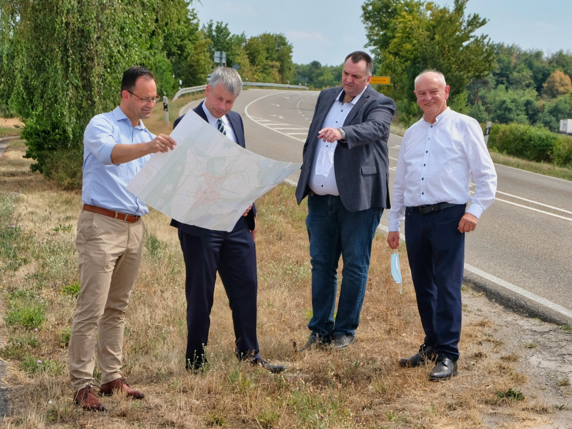 Andreas Stampfer (CDU Linkenheim-Hochstetten), Staatssekretr Steffen Bilger, Ansgar Mayr und Joachim Kler (Foto: Klaus Kreuser)